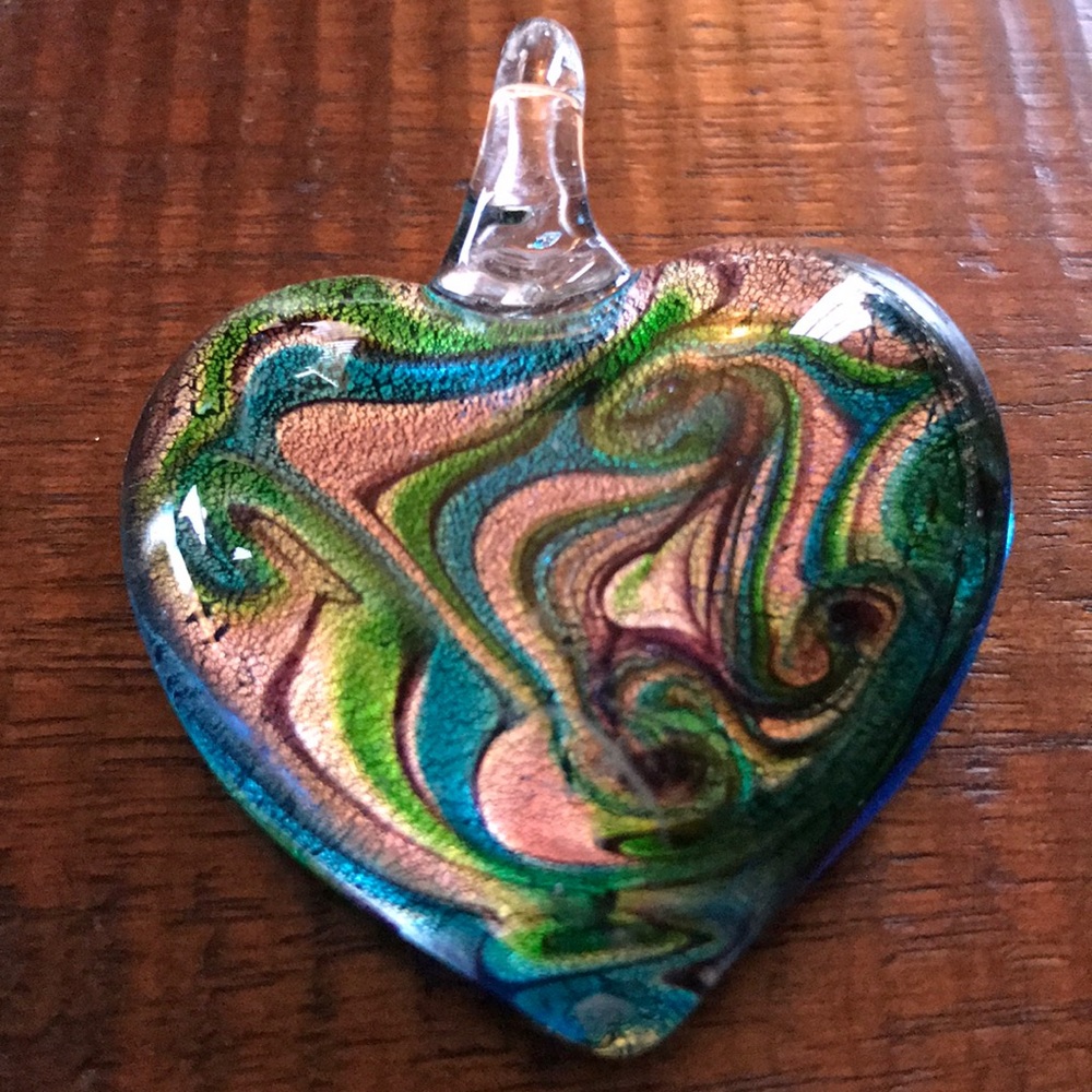 ‼️LAST DAY‼️NWT~ Swirl Glass Pendant Necklace - Picture 4 of 6